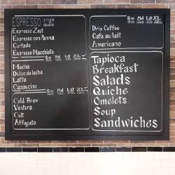 Did up the chalkboard for le cafe.  #menu #sofacafe #text #calligraphy