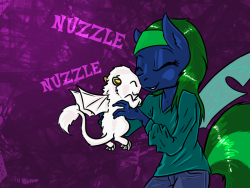 sapphire-and-greyzeek:  Nuzzling with Diamond Dust. Uploaded