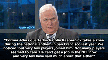 mediamattersforamerica: WOW. Watch these 3 minutes from Dallas sportscaster Dale Hansen talking about what Trump doesn’t understand about the national anthem and the right to protest. Compare this to any right-wing media whining and that’s why this