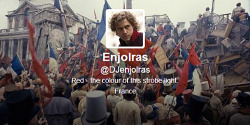 wutheringss:  imposteurs:  DJ Enjolras    Red - the colour of