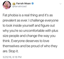 chubbyboychronicles:  Farrah Moan’s tweets about fat phobia