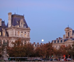 lilyadoreparis: La Pleine Lune sur Paris. The Full Moon over