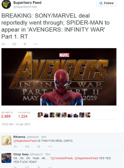 eddyeddyneddy:starlord: SPIDER-MAN CONFIRMED FOR AVENGERS: INFINITY