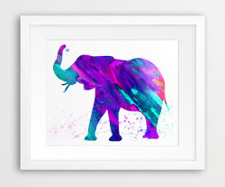 canvaspaintings:  Elephant  Watercolor Printable File, Elephant