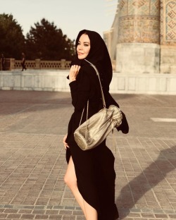 ulyanastreetgame: Ulyana Sergeenko in Uzbekistan, May 2018. #UlyanaWears