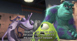 bryko:  I’m watching Monsters Inc. with Pulp Fiction subtitles