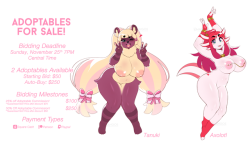 NEW 👏 ADOPTABLES 👏 !!Check out the auction below!>>http://www.furaffinity.net/view/29483183/