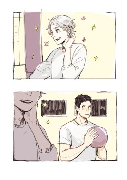 badenlily:  i wanted to draw suga being pretty and daichi being