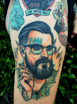 thievinggenius:  Tattoo done by Alex Dörfler. 