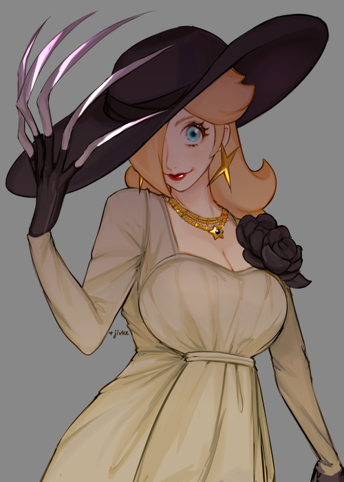 jivke:rosalina dressed as lady dimitrescu for tall lady solidarity