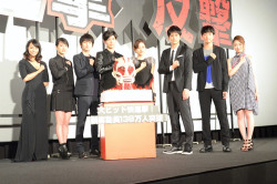 The partial cast of the Shingeki no Kyojin live action films