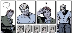 oneshotgallery:  How Hawkeye #19 Portrays The World Of A Deaf