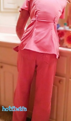 hotflwife:  hotflwife:  What do you think of my pink scrubs??