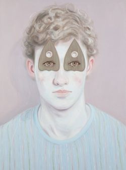 huariqueje:    Planchette  Ouija   -    Kris Knight , 2014Canadian,b.1980-Oil