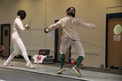 modernfencing:  [ID: several photos of an epee bout.]leftyguitarist: