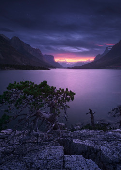 coiour-my-world:Saint Mary Lake at twilight, Glacier National