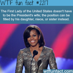 wtf-fun-factss:  The first lady of the United States - WTF fun