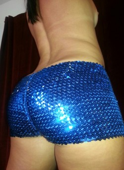 sandyc4fun:  My new sequined bootyshorts.