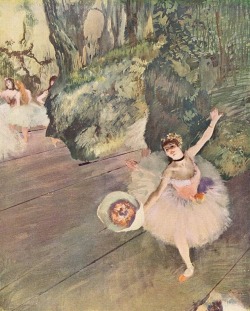 impressionistsart:  Dancer With a Bouquet of Flowers, Edgar Degas