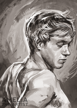 harrypopsz:  A Rough Niallar Portrait.  (ART? From me?! You’re