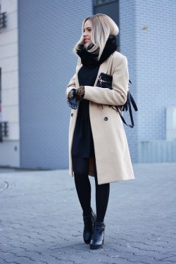 justthedesign:  Winter Outfits 2015: Magda is wearing a beige