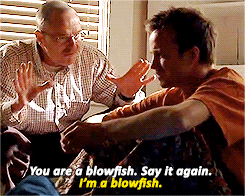 theworldofcinema:  “Who messes with the blowfish, Jesse?”“Nobody.”“You’re
