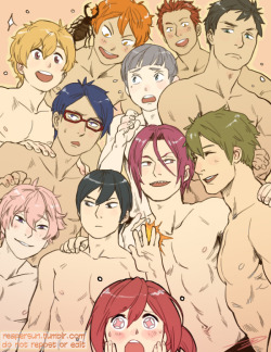 reapersun:  i wanted to draw all the Free! hot boys together