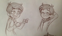 blue–hoodie:On a 2 hour delay so I doodled a bit of Marco!