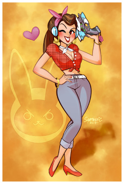 sabtastique: Streamed this cute lil’ Cruiser D.Va pinup last