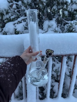 silencedhippie:Nothing like a little snow bong to get you through