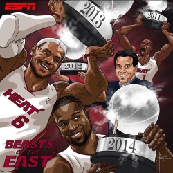 bullethearted:  Miami Heat, the 2011, 2012, 2013 & 2014 Eastern