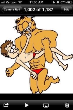 nyehs:  i could broadcast this garfield yaoi photo onto any or