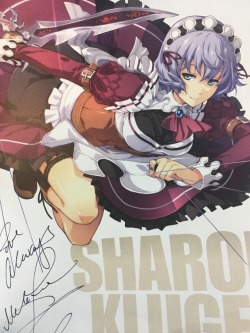 knight-of-erebonia:Our favorite ninja maid, Sharon autographed