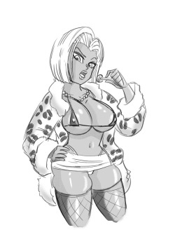 funsexydragonball:     Ganguro 18. I sketched this at 4am on