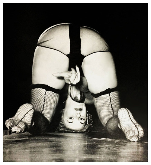 burleskateer: Wildcat Frenchie      aka. “The Sadie Thompson of New Orleans”.. Wildcat gets a new perspective on things whilst dancing on stage at Pete Conforto’s ‘SILVER FROLICS’ nightclub; located on Bourbon Street, in downtown New Orleans..