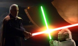 Epic battle (Count Dooku faces off against Yoda)