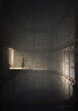 fantasy-art-engine:  Mystic Library by Jie Ma