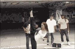kungfumasters:  What a awesome Kung Fu kick!The girl must practice