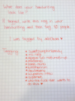 There you go, my handwriting. A bit messy since I’m also