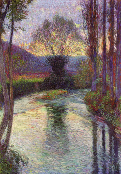 1910-again:  Henri Martin, Reflected Willow on the Green 1915