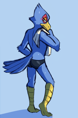 A Falco Lombardi color sketch! An alternate version was posted