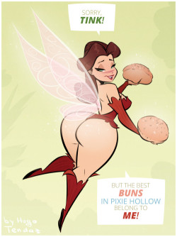 Rosetta - The Best Buns - Cartoony PinUp Commission  Easy there