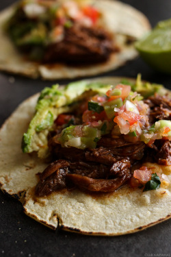 lustingfood:  Shredded Beef Tacos