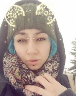 Its early and snowy #o0pepper0o #piercedgirls #canadianlady #punky