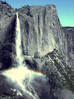 epicurean-world:  totesyourmate:  Yosemite - GIF  Water - The