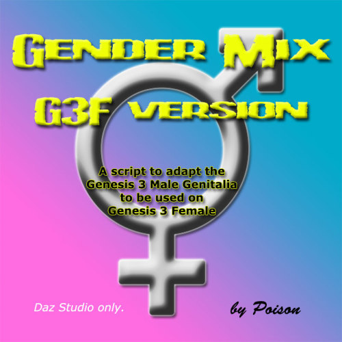 So,  you like chicks with dicks … then this script is ideal for you ! Run the script just one time and a new geografted figure will be created  and placed in your DS library. A male genital to be used on the Genesis  3 Female base, allowing you