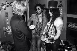 guns-n-roses-is-the-best:  Slash, Duff and Lenny Kravitz!!! 