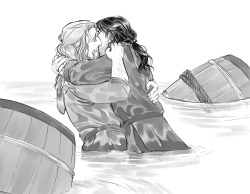 kaciart:  jynxed ban: shire!au, fili and kili’s first kiss