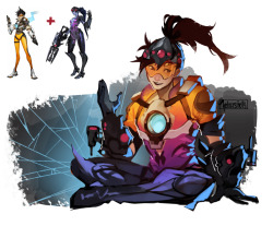 8foldhero:  velocesmells:  Some Overwatch fusions! I don’t