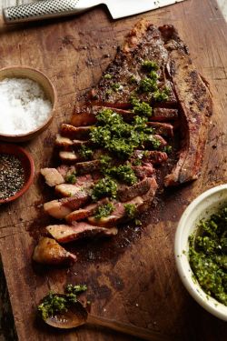 my-sea-of-time:  basilgenovese:  Char-Grilled Sirloin with Gremolata